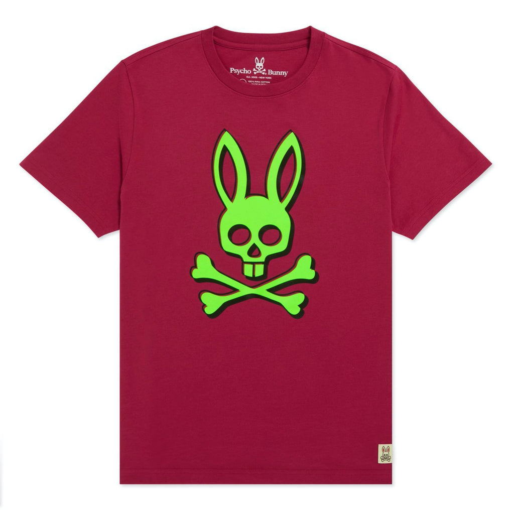 Psycho Bunny Howgate Tee in Cranberry