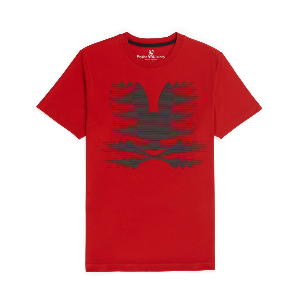 Psycho Bunny Mens Turing Graphic Tee - Brilliant Red