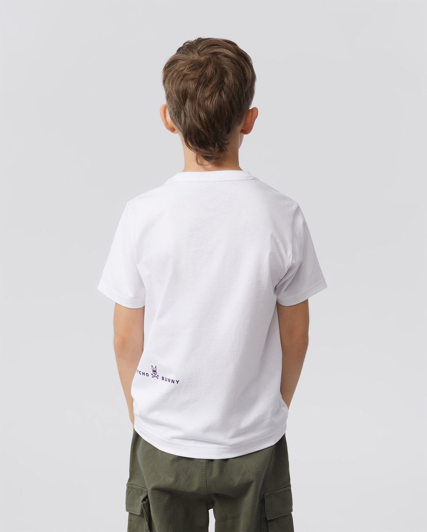 Psycho Bunny Kids Hudson Bunny Logo Tee - White