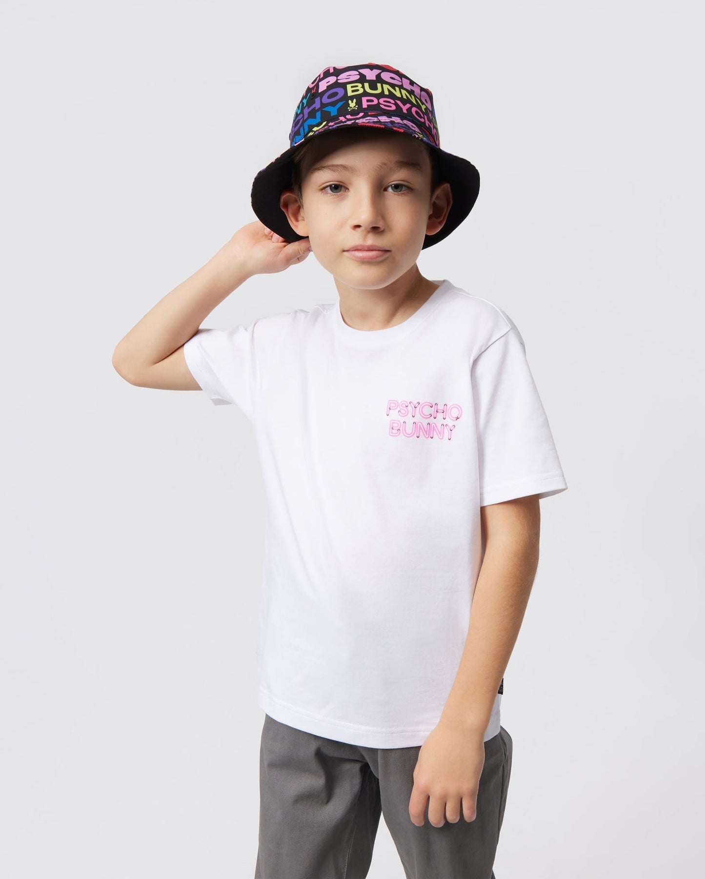 Psycho Bunny Kids Claude Graphic Tee - White