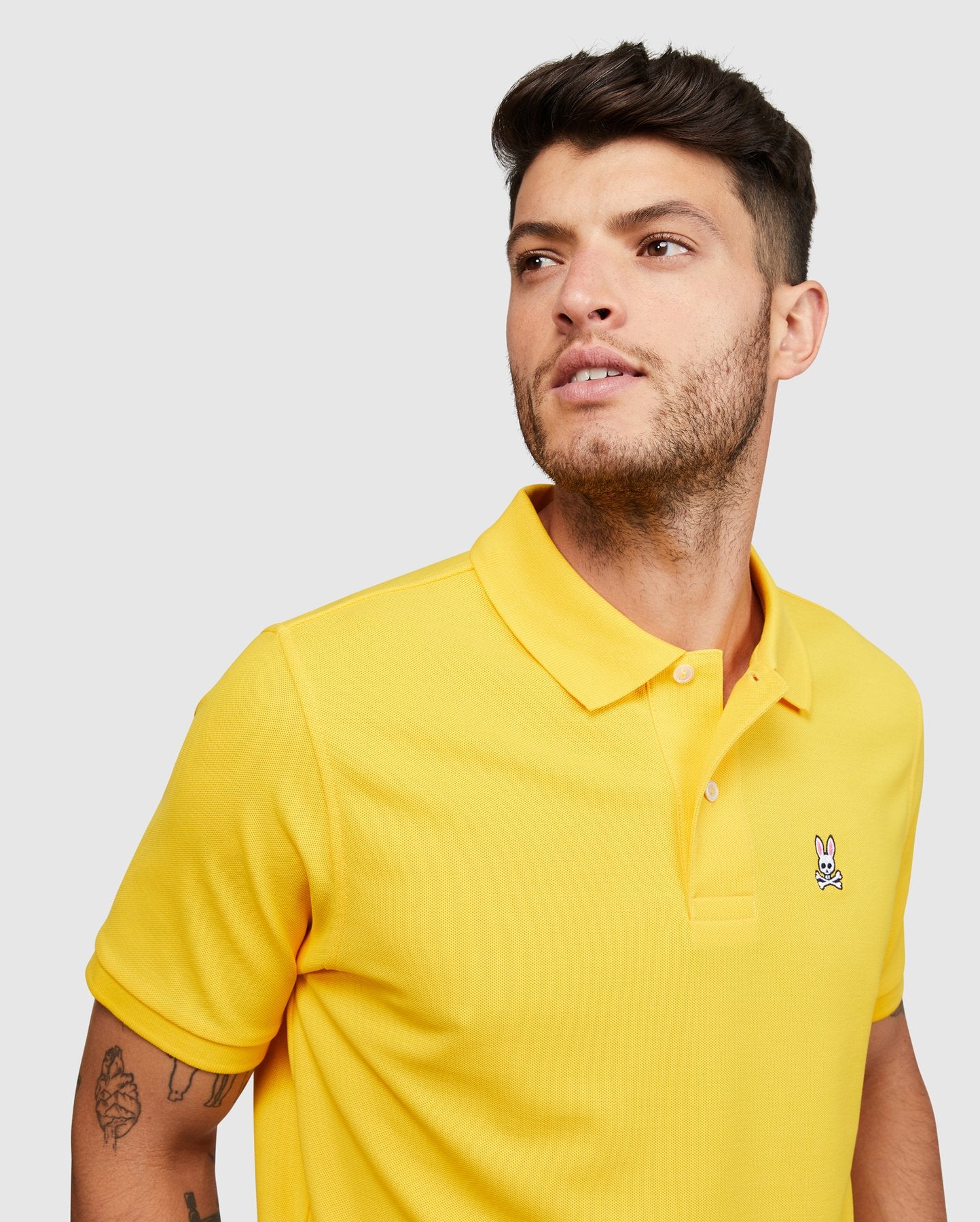 Psycho Bunny Mens Classic Polo - Yellow Pollen