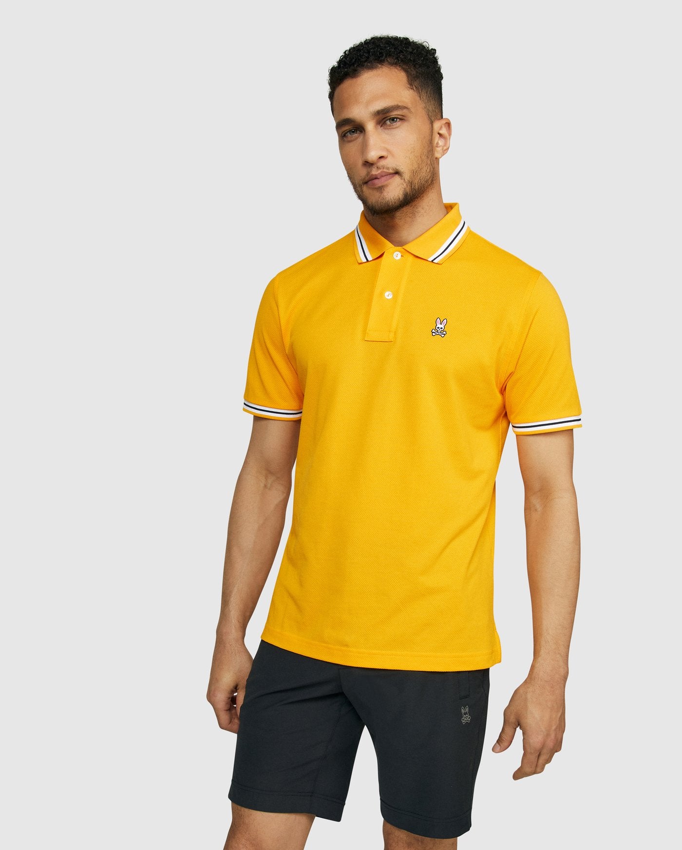 Psycho Bunny Mens Cranworth Sport Polo - Marigold