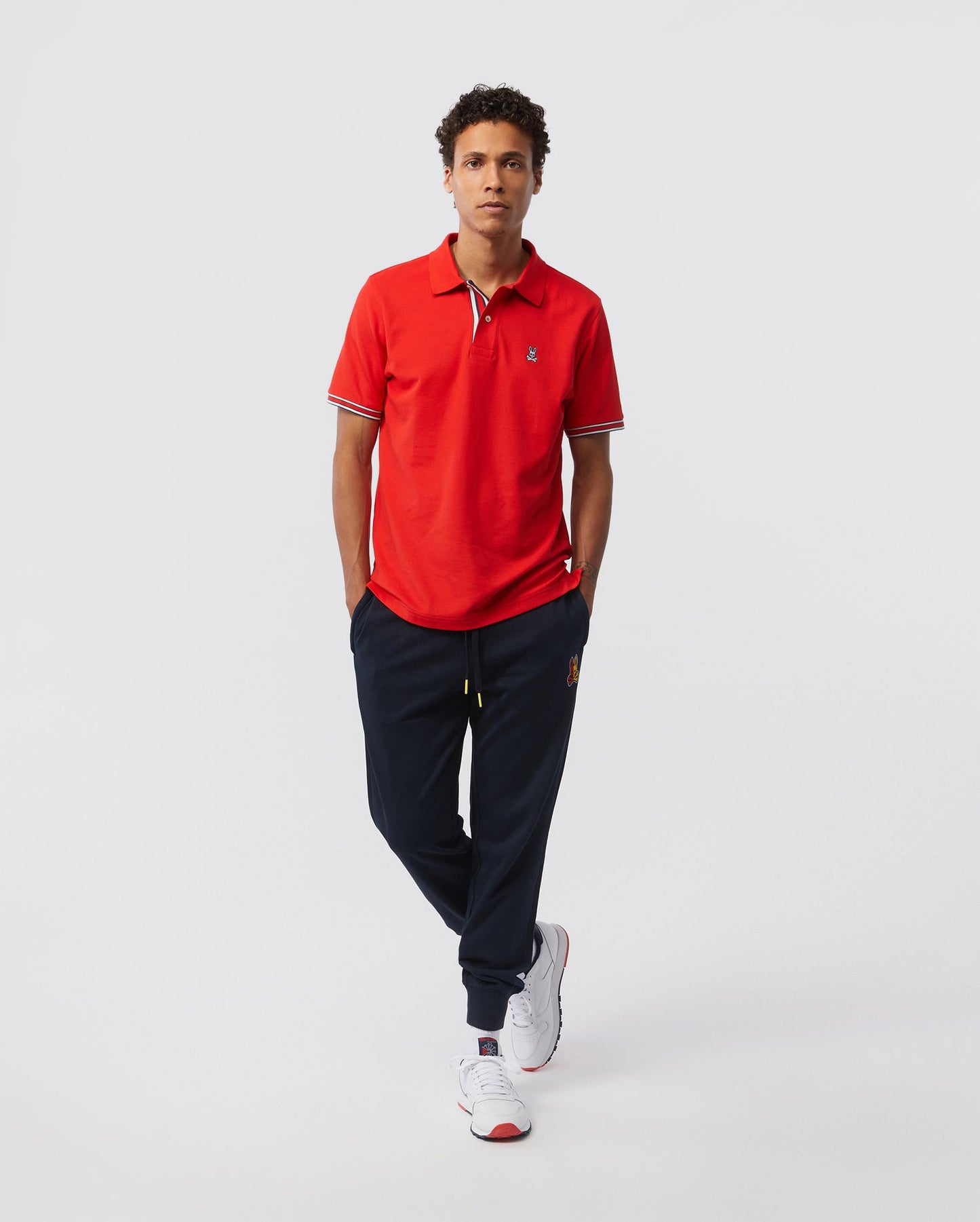 Psycho Bunny Mens Nassau Polo - Red Spice