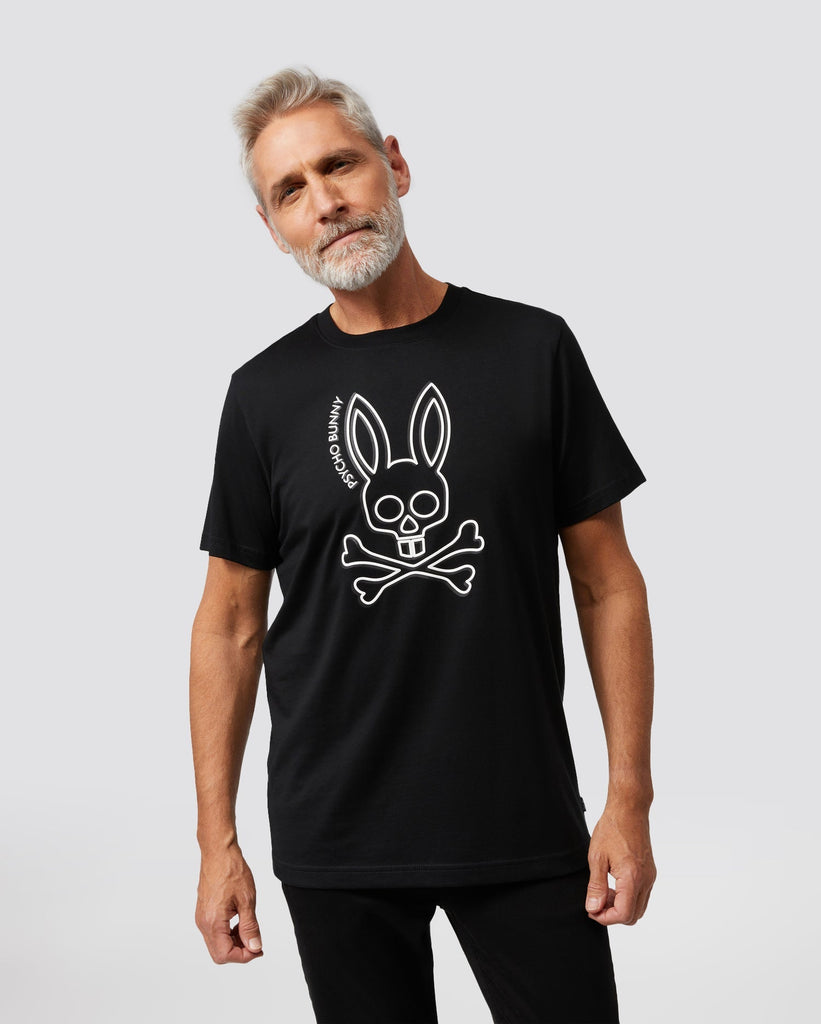 Psycho Bunny Mens Gresham Graphic Tee - Black