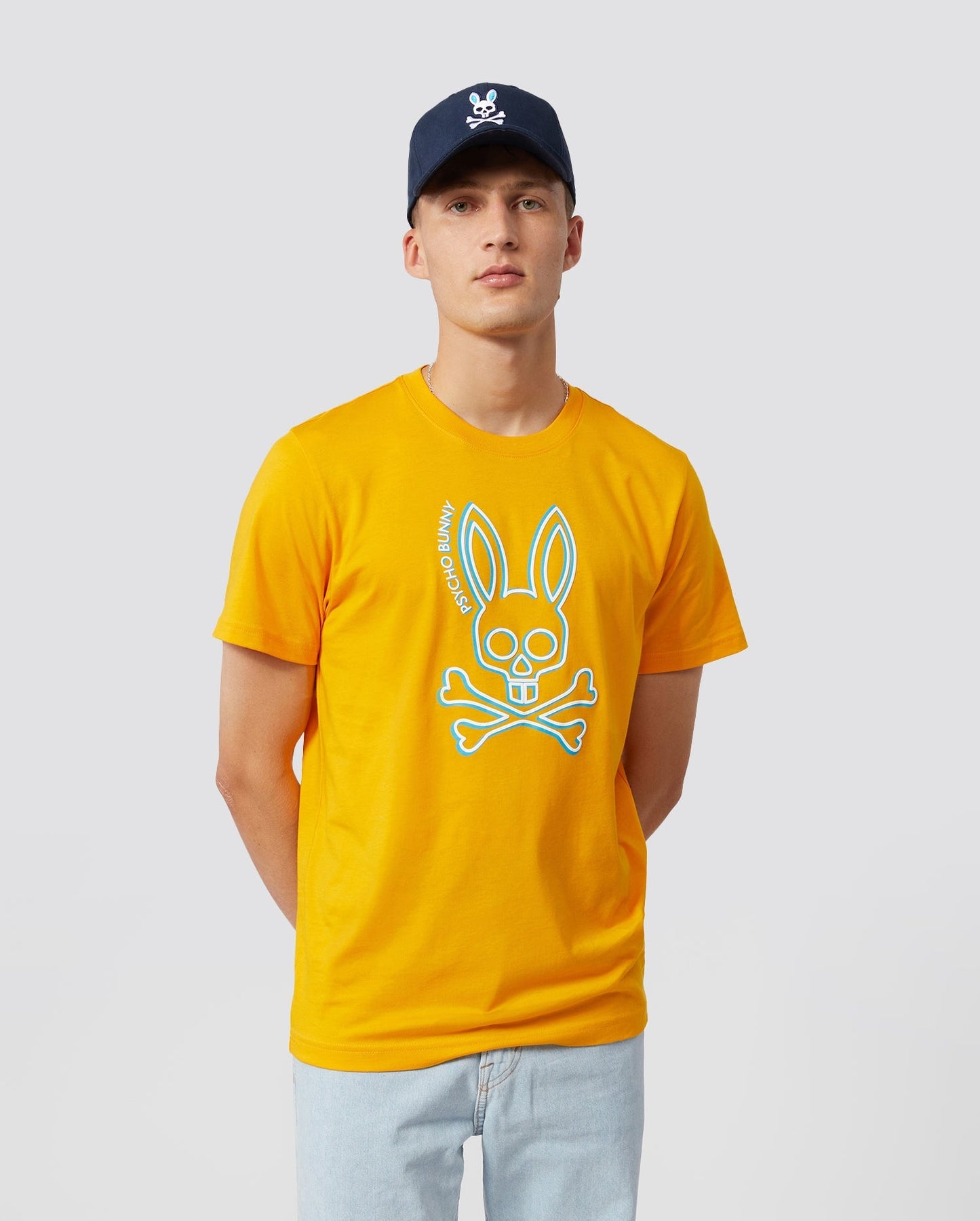 Psycho Bunny Mens Gresham Graphic Tee - Saffron