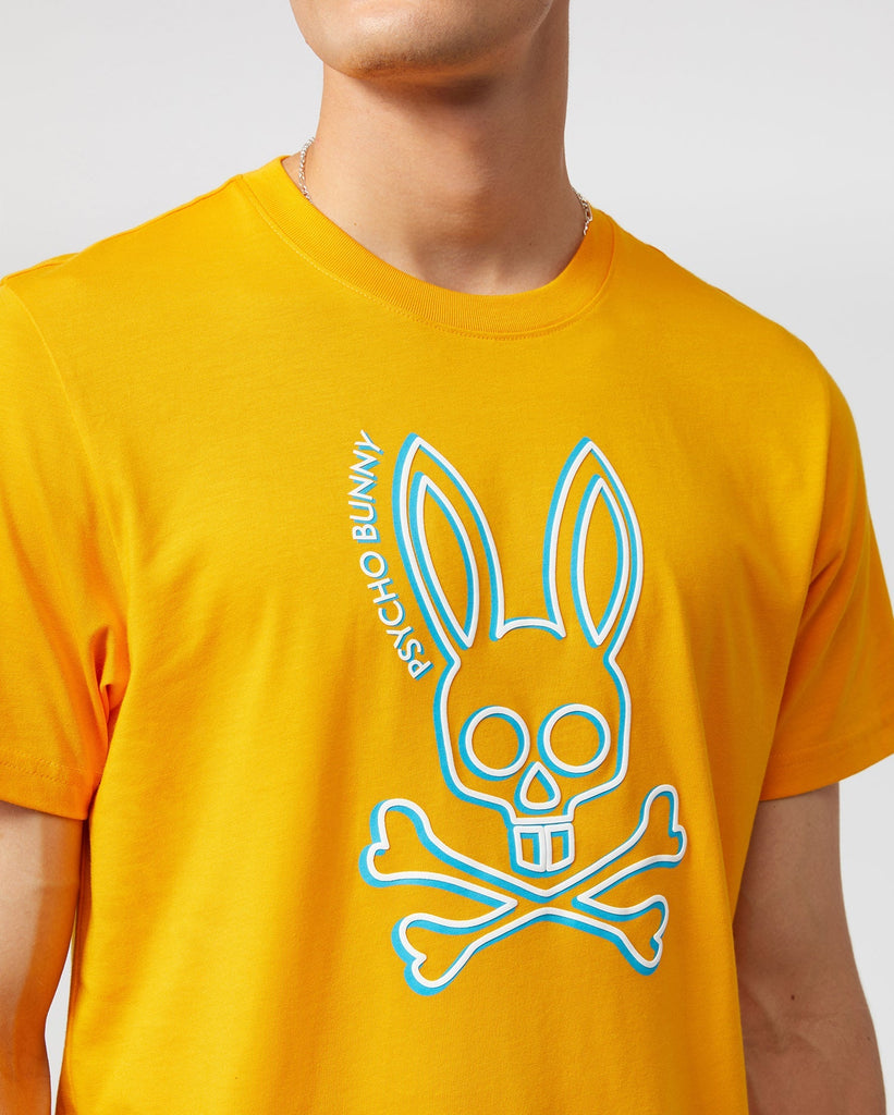 Psycho Bunny Mens Gresham Graphic Tee - Saffron