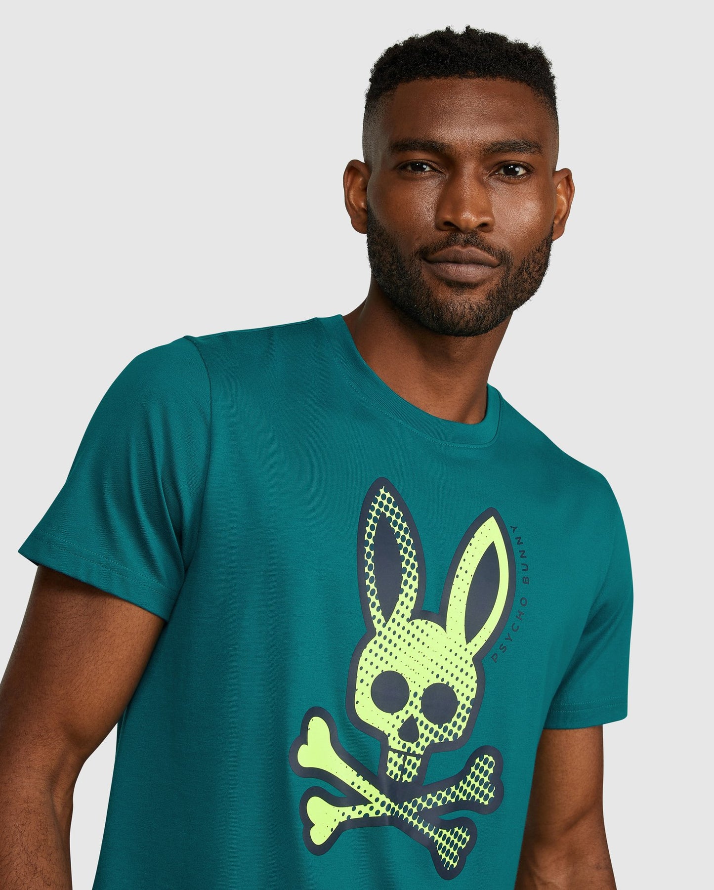 Psycho Bunny Denton Graphic Tee in Harbor Blue