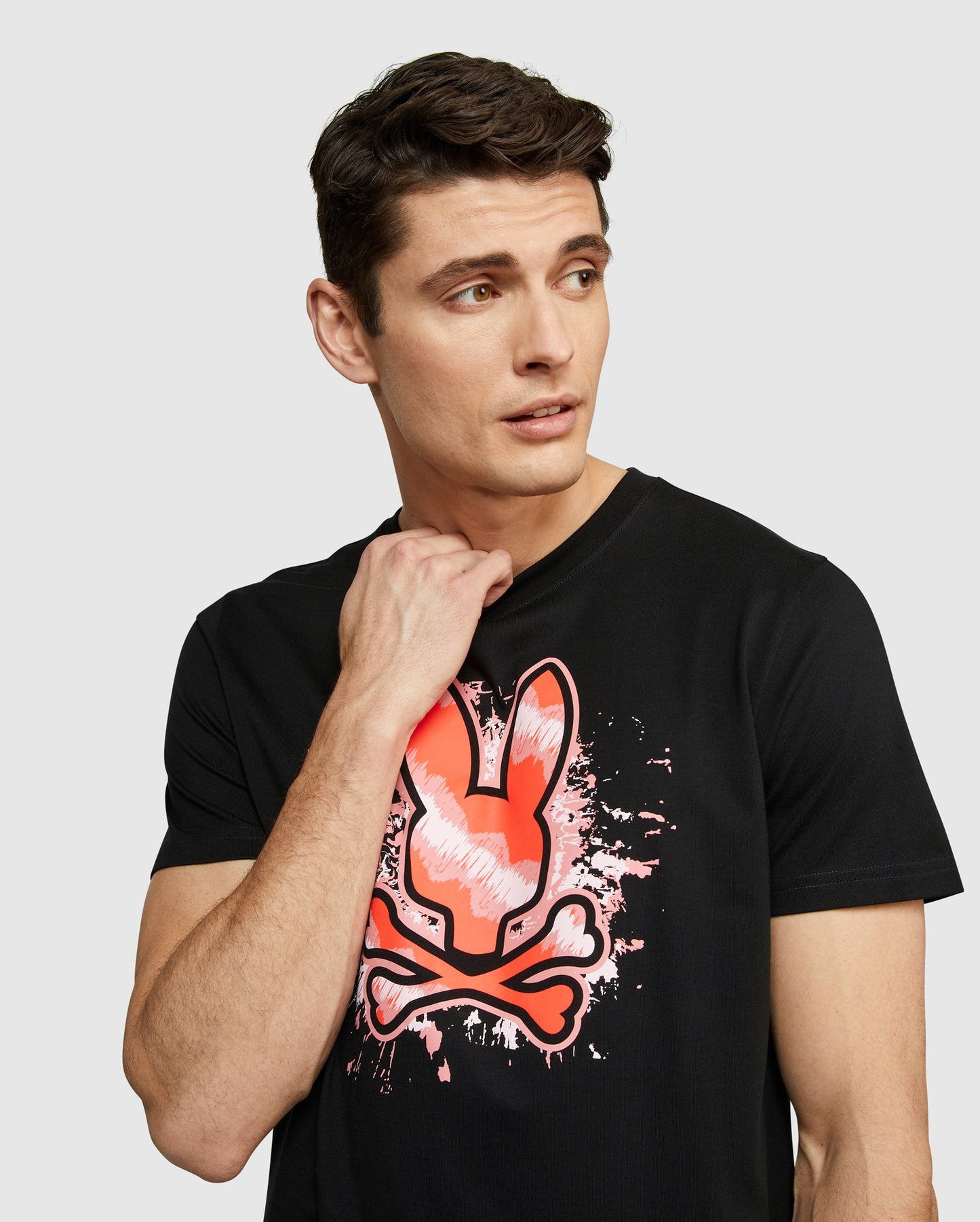 Psycho Bunny Mens Drayton Graphic Tee - Black