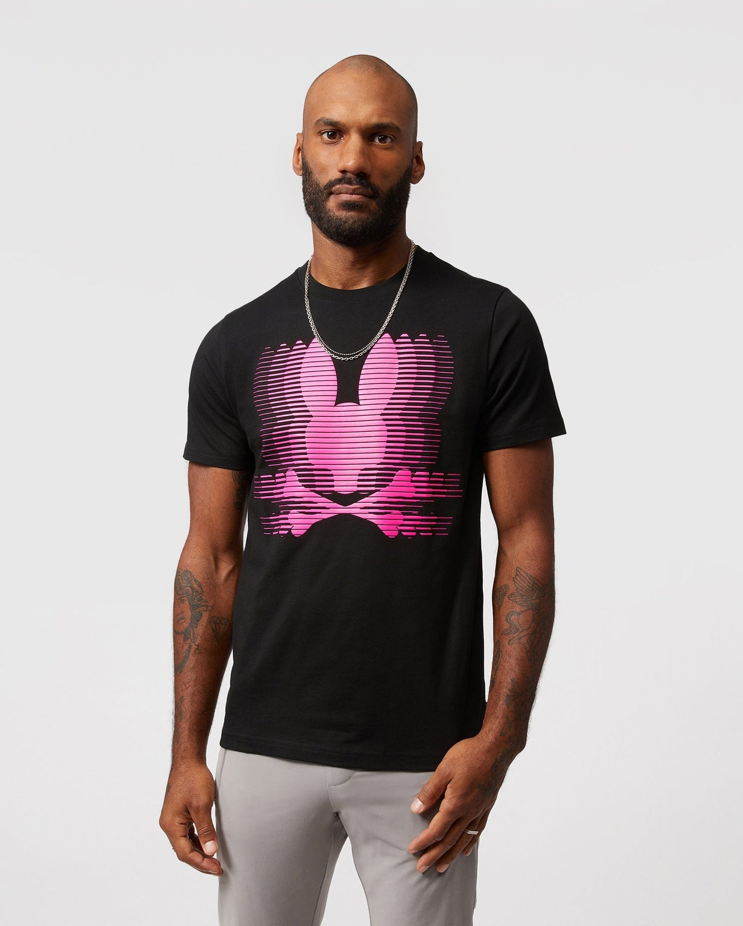 Psycho Bunny Mens Turing Graphic Tee - Black