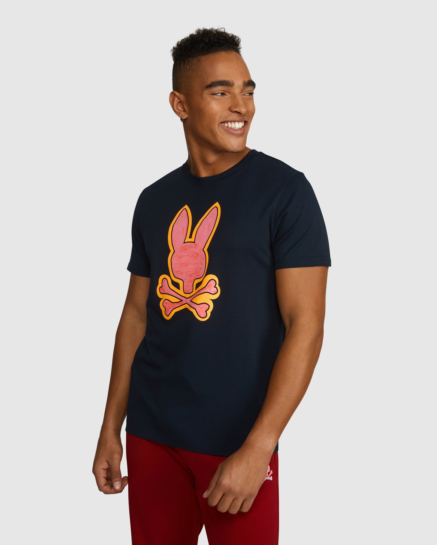 Psycho Bunny Bennett Graphic Tee in Navy