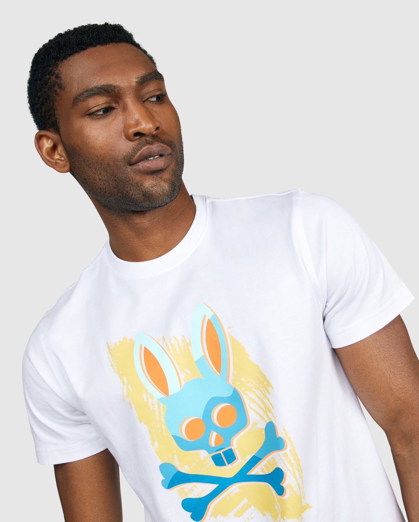 Psycho Bunny Mens Surrell Graphic Tee - White