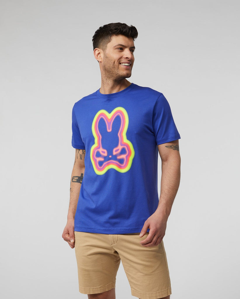 Psycho Bunny Mens Warner Graphic Tee - Twilight Blue