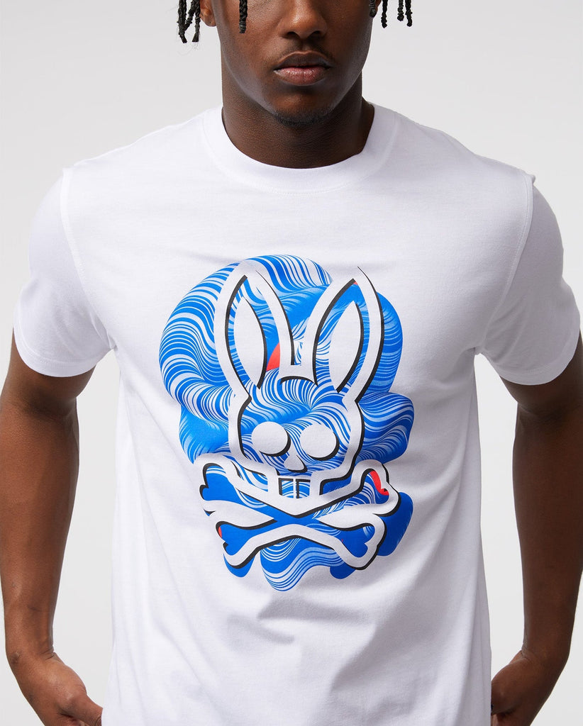 Psycho Bunny Mens Slaytor Graphic Tee - White