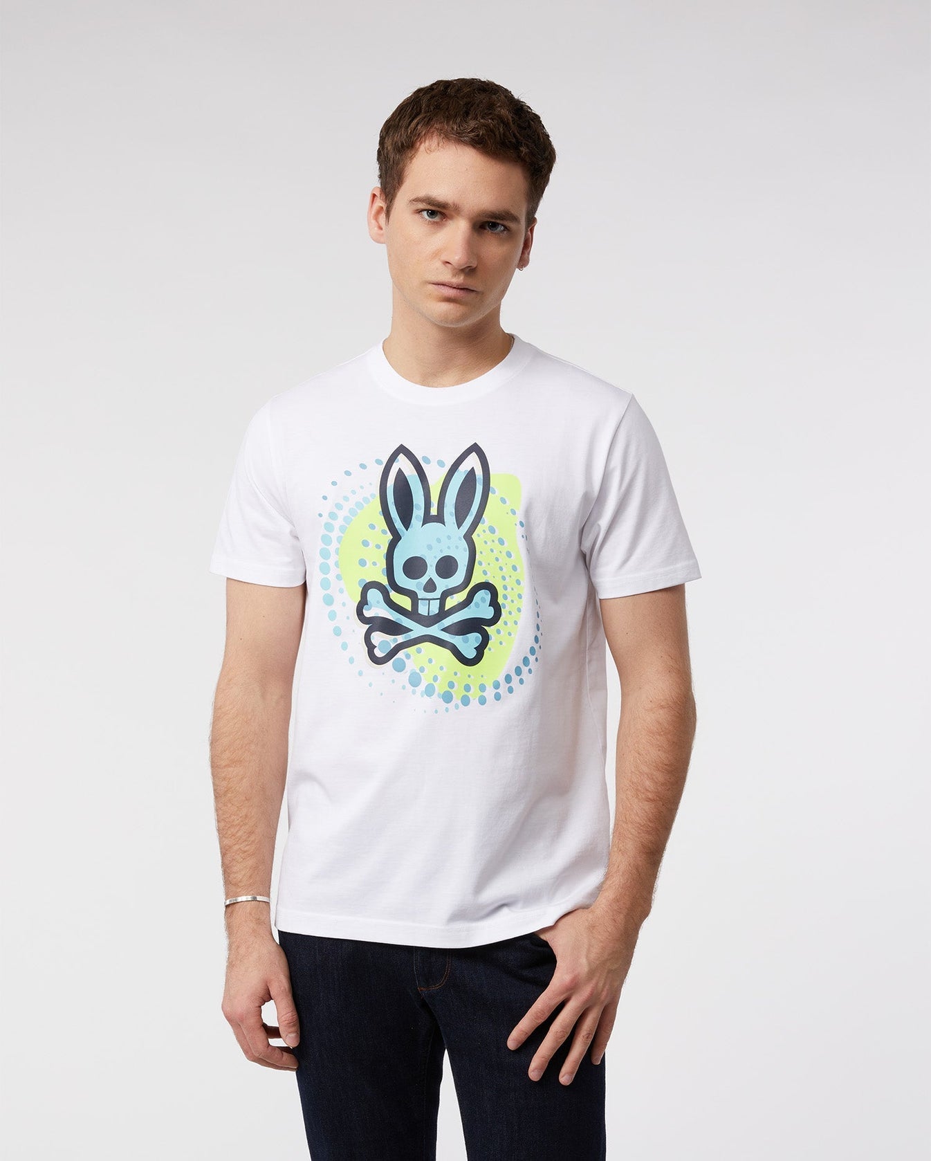 Psycho Bunny Mens Hurell Graphic Tee - White