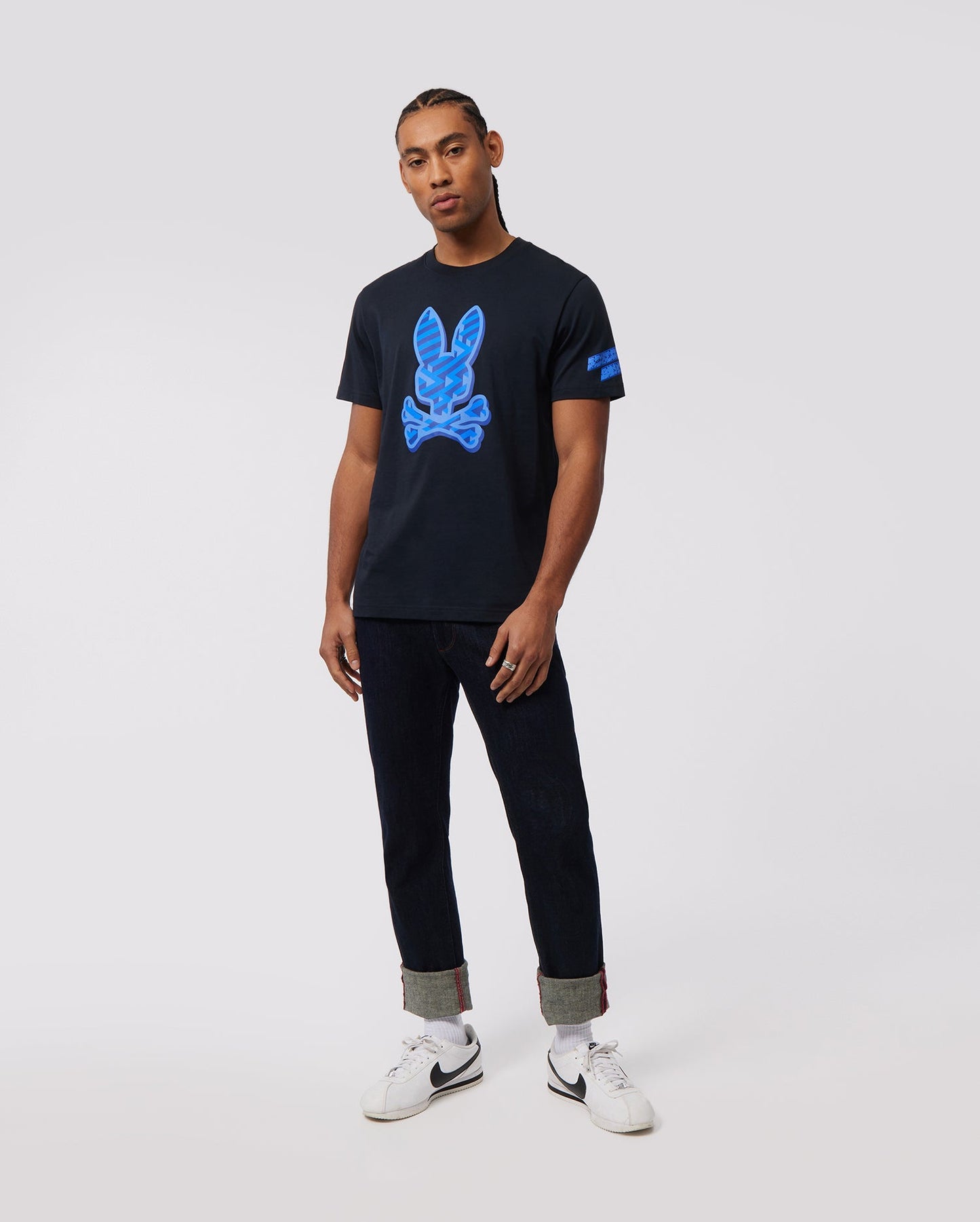 Psycho Bunny Mens Pisani Graphic Tee - Navy/Blue