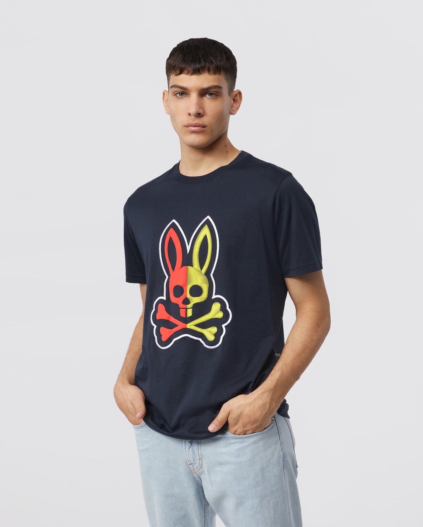 Psycho Bunny Mens Cooper Graphic Tee - Navy