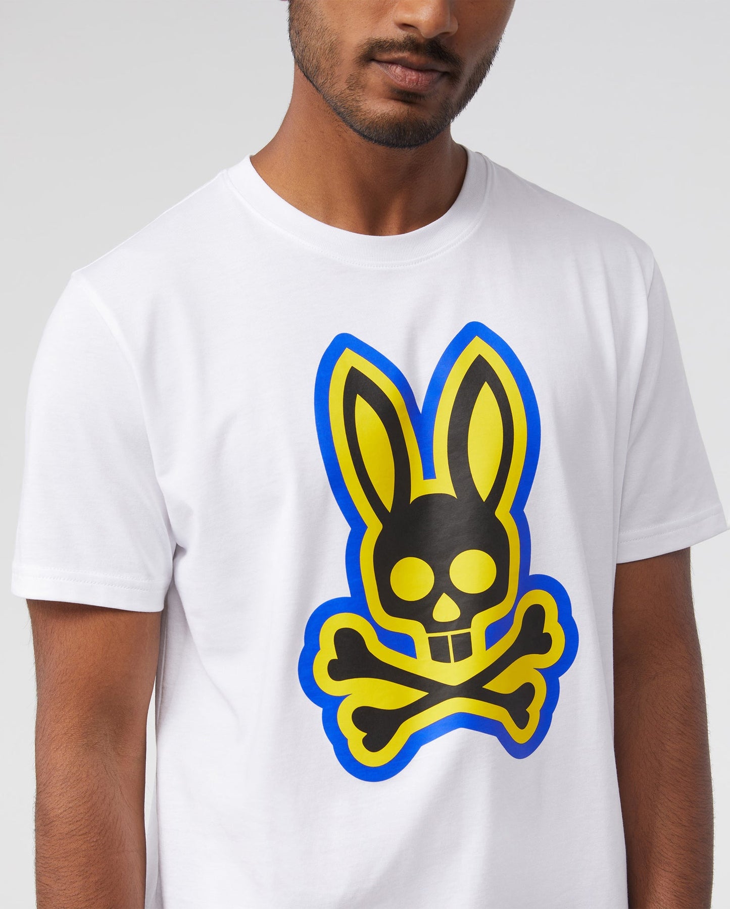 Psycho Bunny Mens Patchin Graphic Tee - White