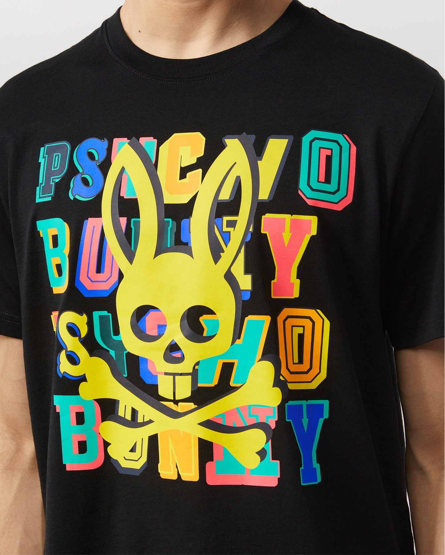 Psycho Bunny Mens Fulton Graphic Tee - Black