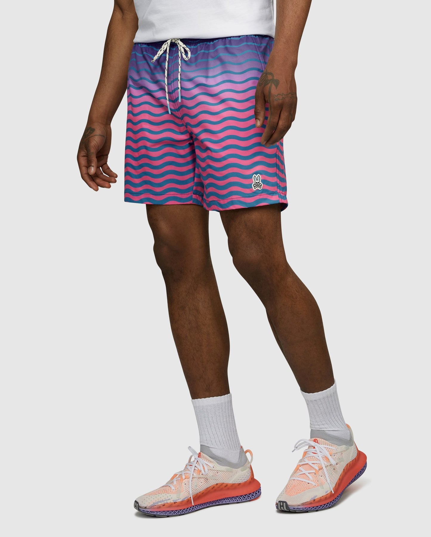 Psycho Bunny Mens Pridmouth Swim Trunks - Cotton Candy