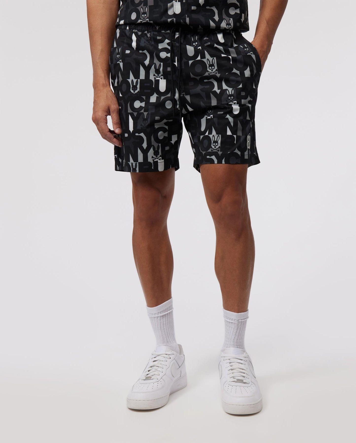 Psycho Bunny Mens Bagh Swim Shorts - Black