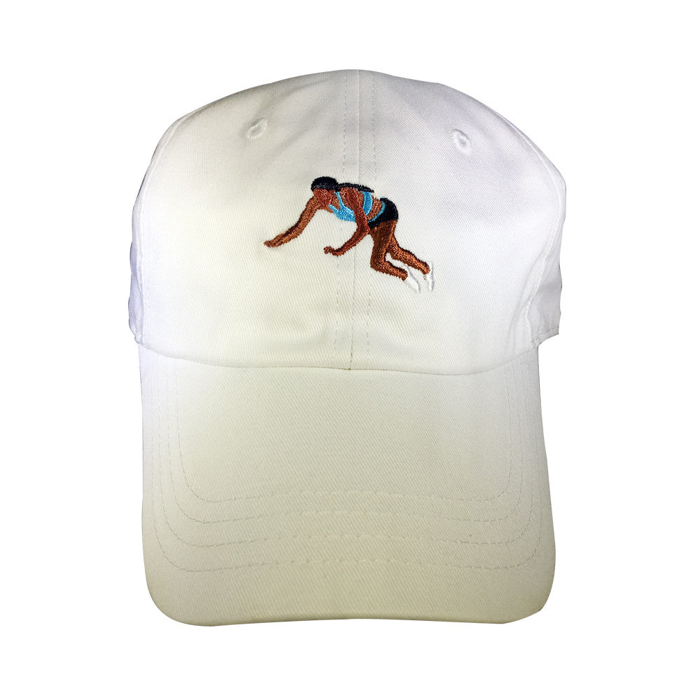 YNG Dive for Gold Dad Hat in White