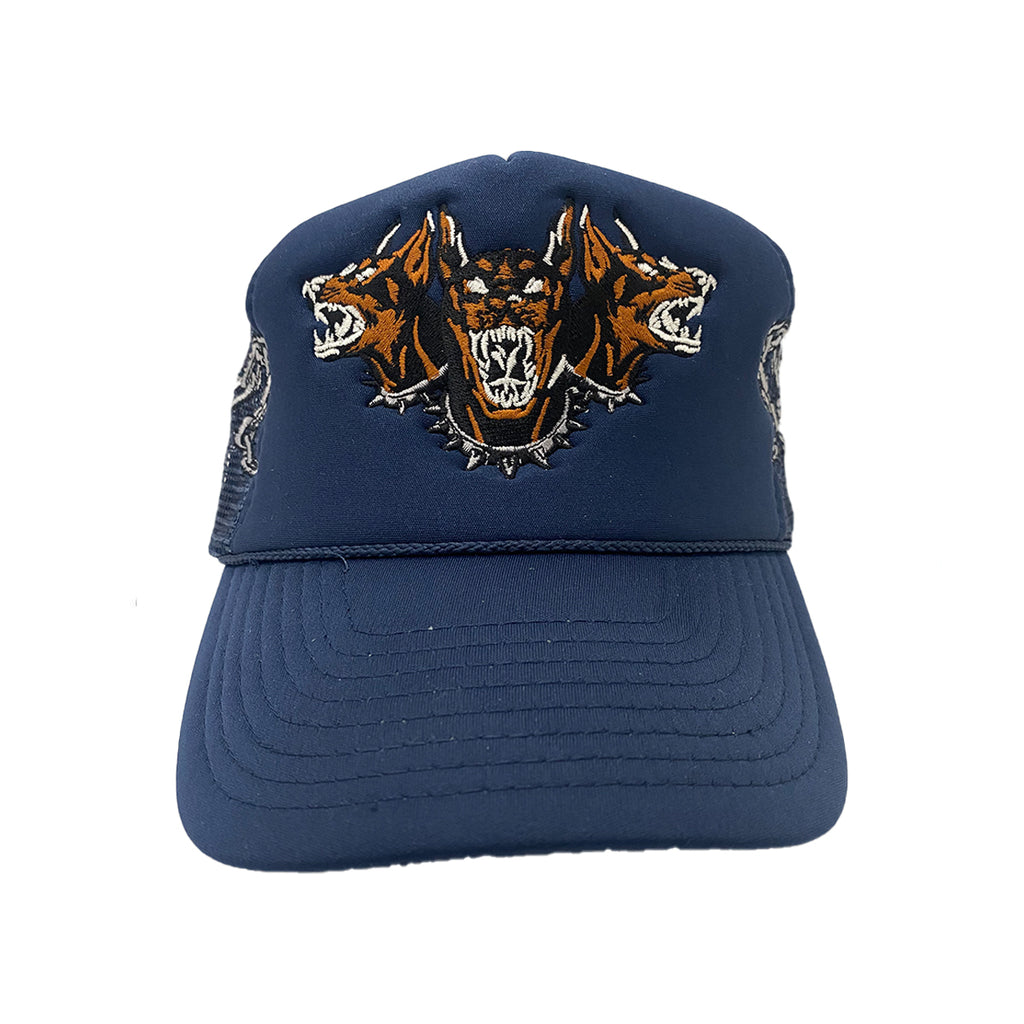 Dropout Triple Doberman Trucker Hat - Navy