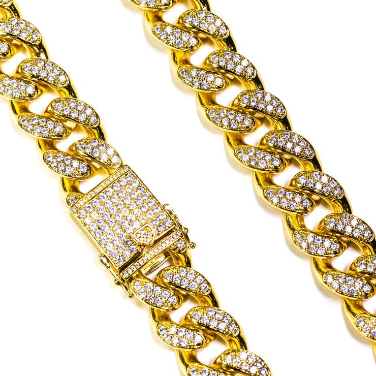 Golden Gilt Choker Studded Chain