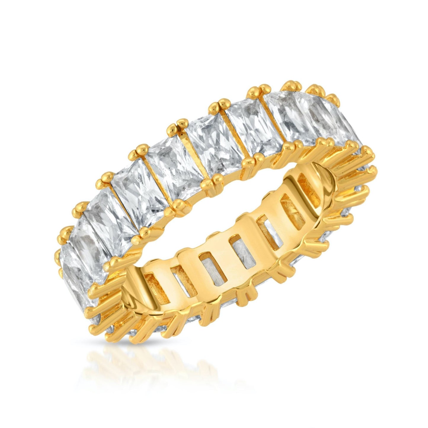 Gold Gods Baguette Diamond Eternity Ring