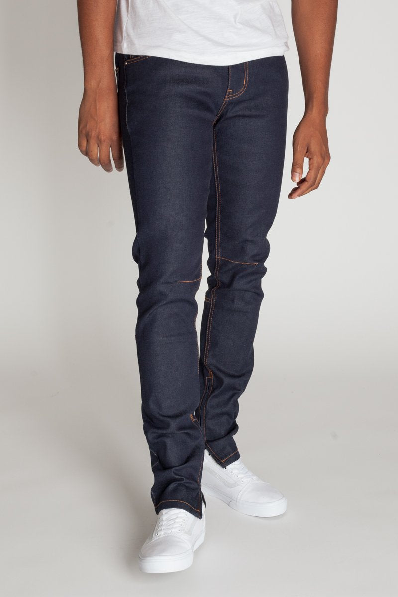 KDNK Raw Denim Ankle Zip Jeans