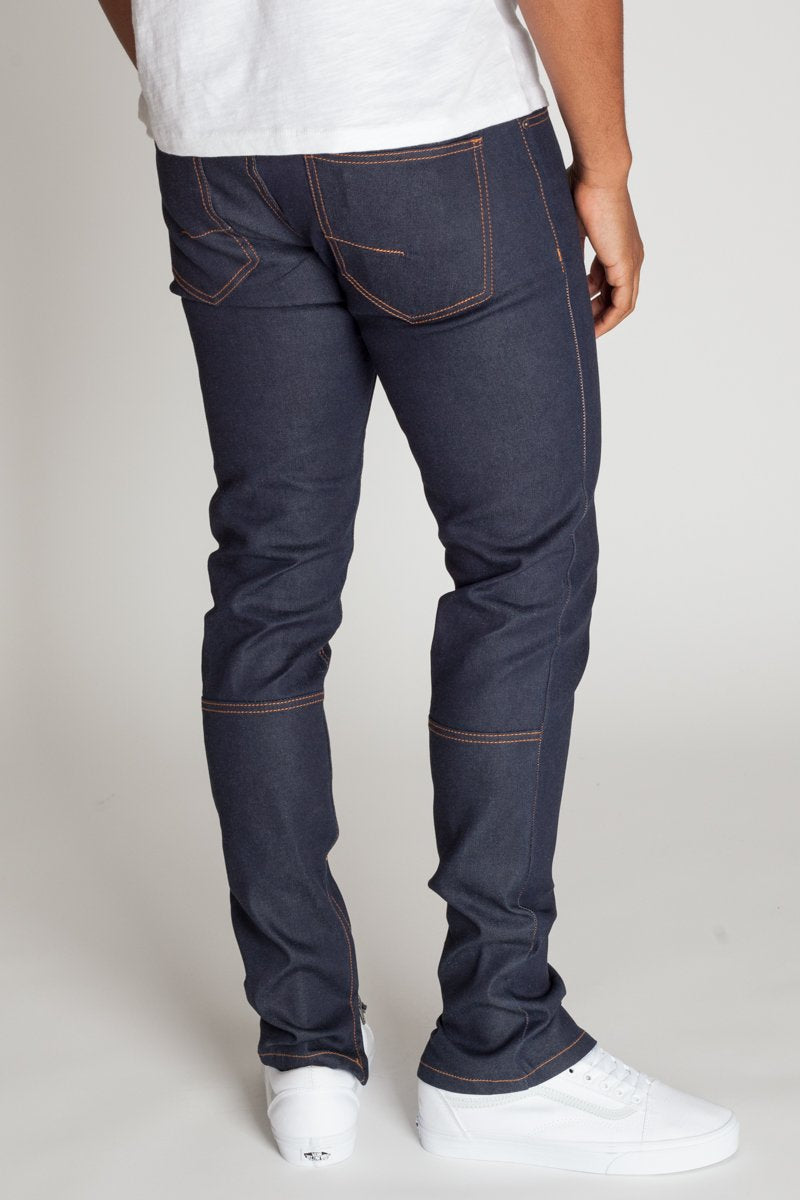 KDNK Raw Denim Ankle Zip Jeans