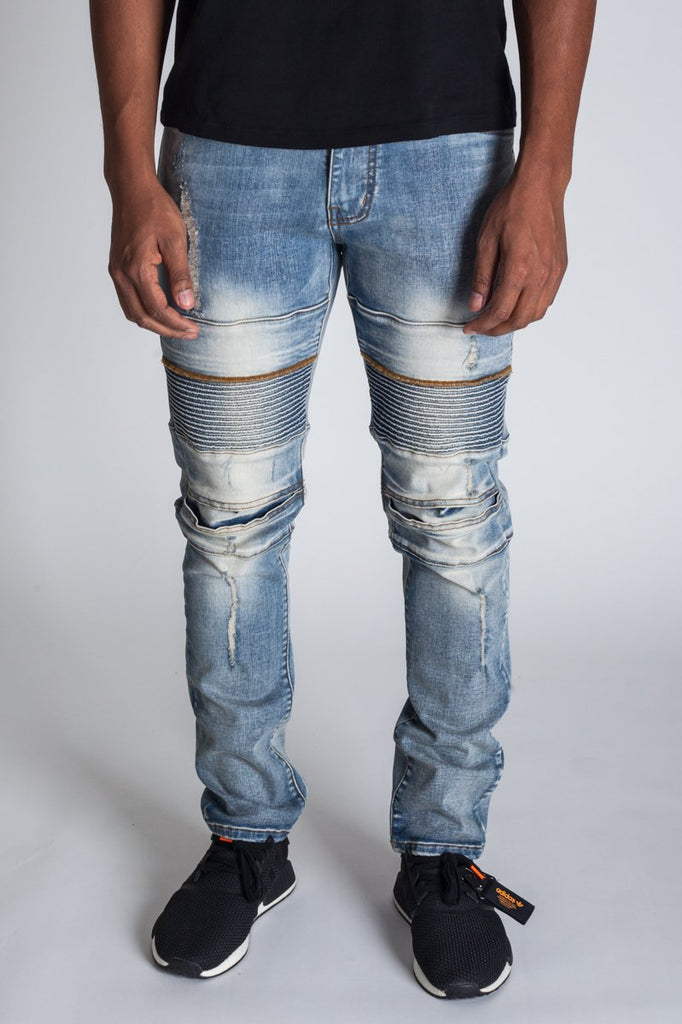 KDNK Distressed Biker Jeans