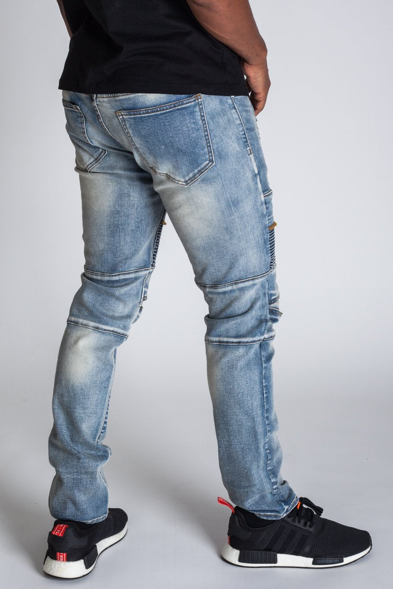 KDNK Distressed Biker Jeans