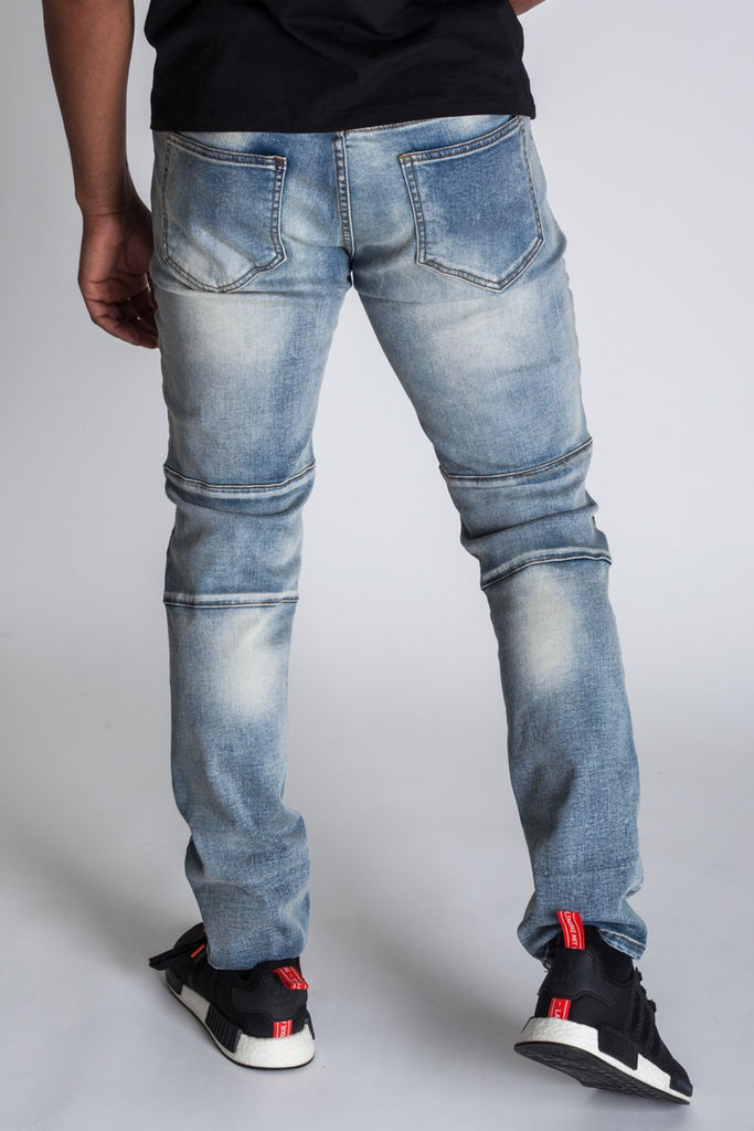 KDNK Distressed Biker Jeans