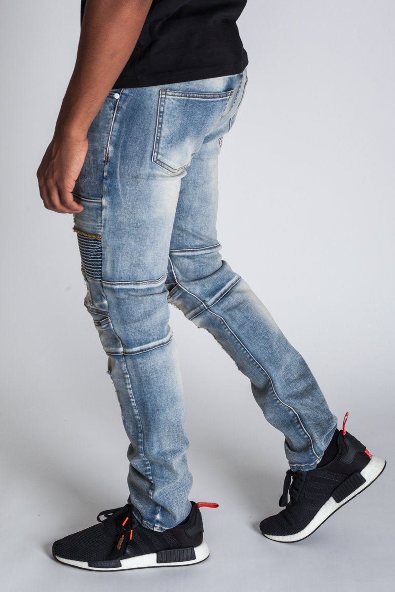 KDNK Distressed Biker Jeans