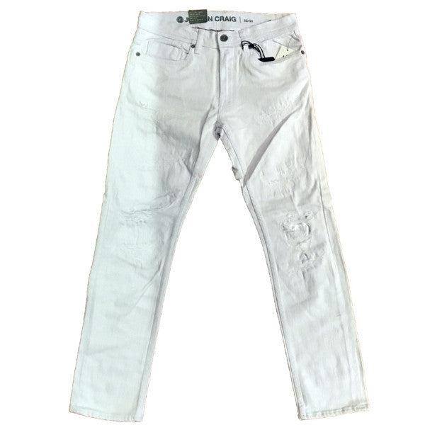 JC White Distressed Denim