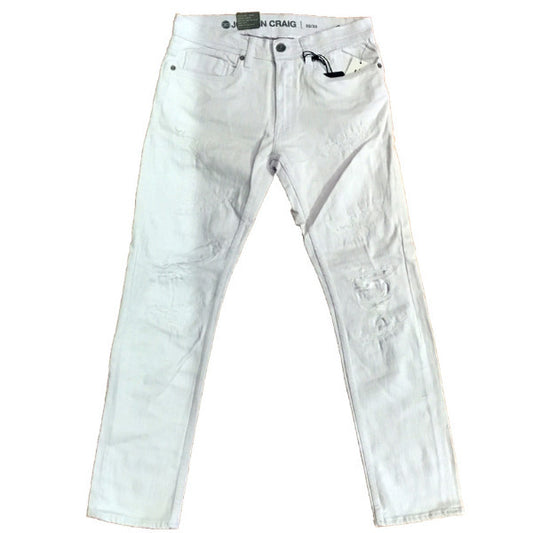 JC White Distressed Denim