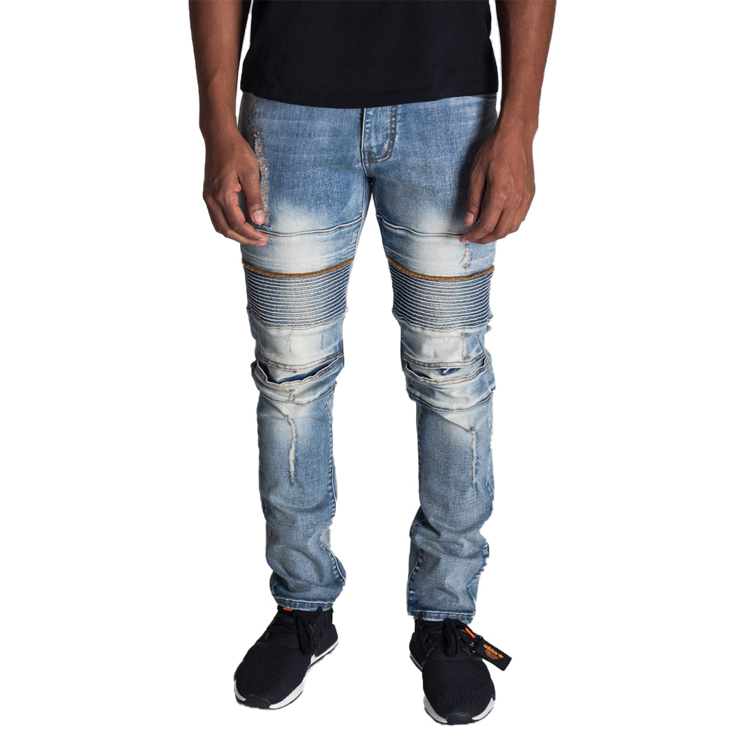 KDNK Distressed Biker Jeans