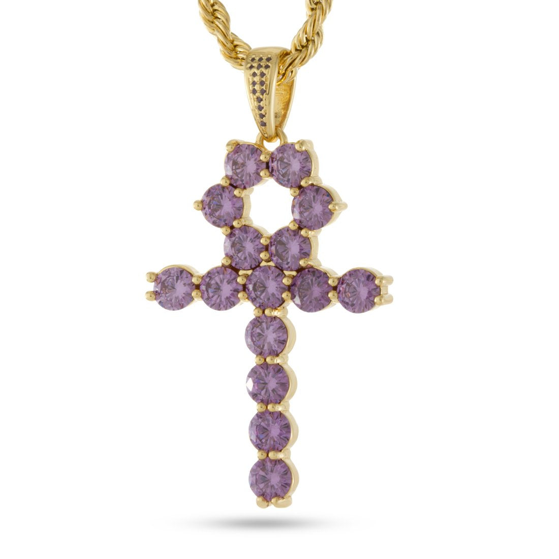 The Kingsman Cross Necklace (Amethyst)