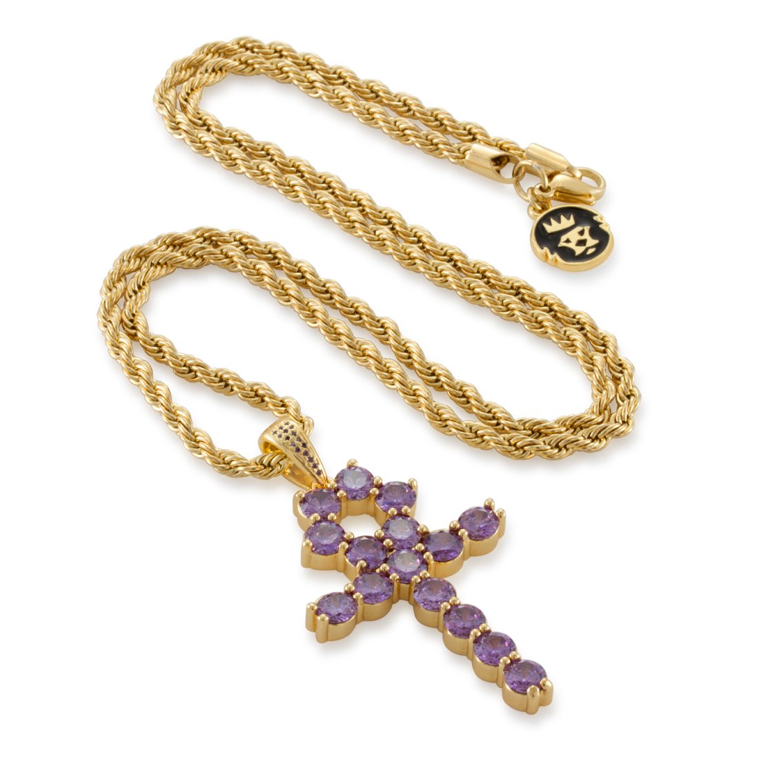 The Kingsman Cross Necklace (Amethyst)