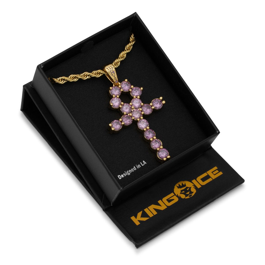 The Kingsman Cross Necklace (Amethyst)