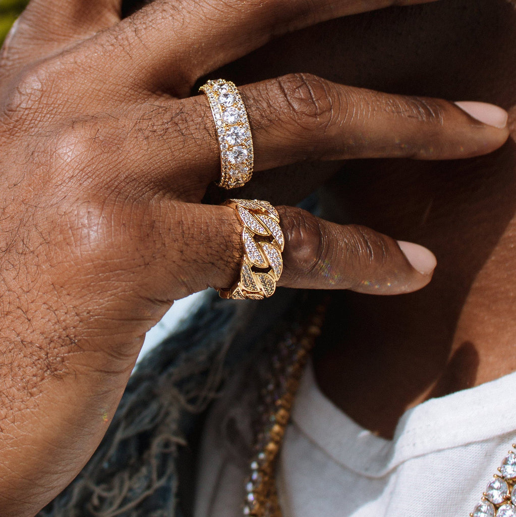 Gold Gods Diamond Cuban Ring