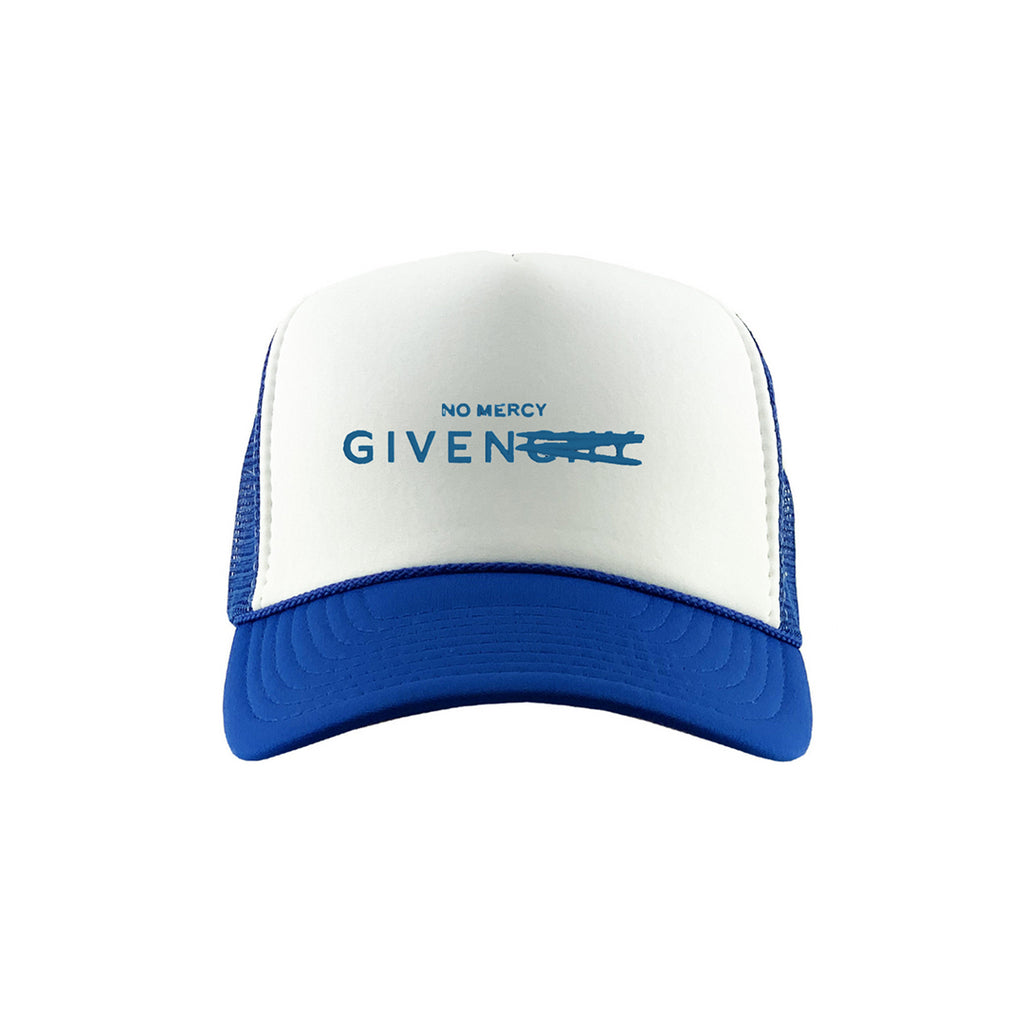 TDNY No Mercy Trucker Hat in White/Blue