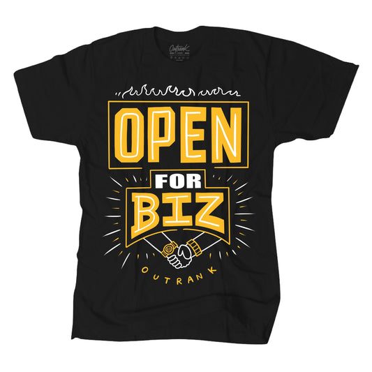 Outrank Open For Biz Tee