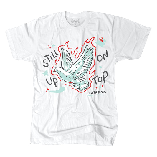 Outrank Still Up On Top Tee - White