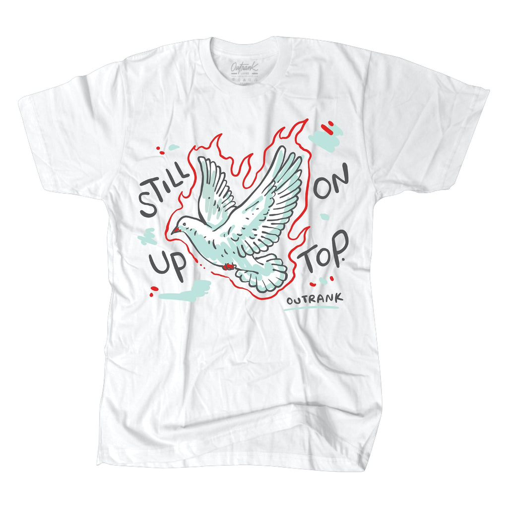 Outrank Still Up On Top Tee - White