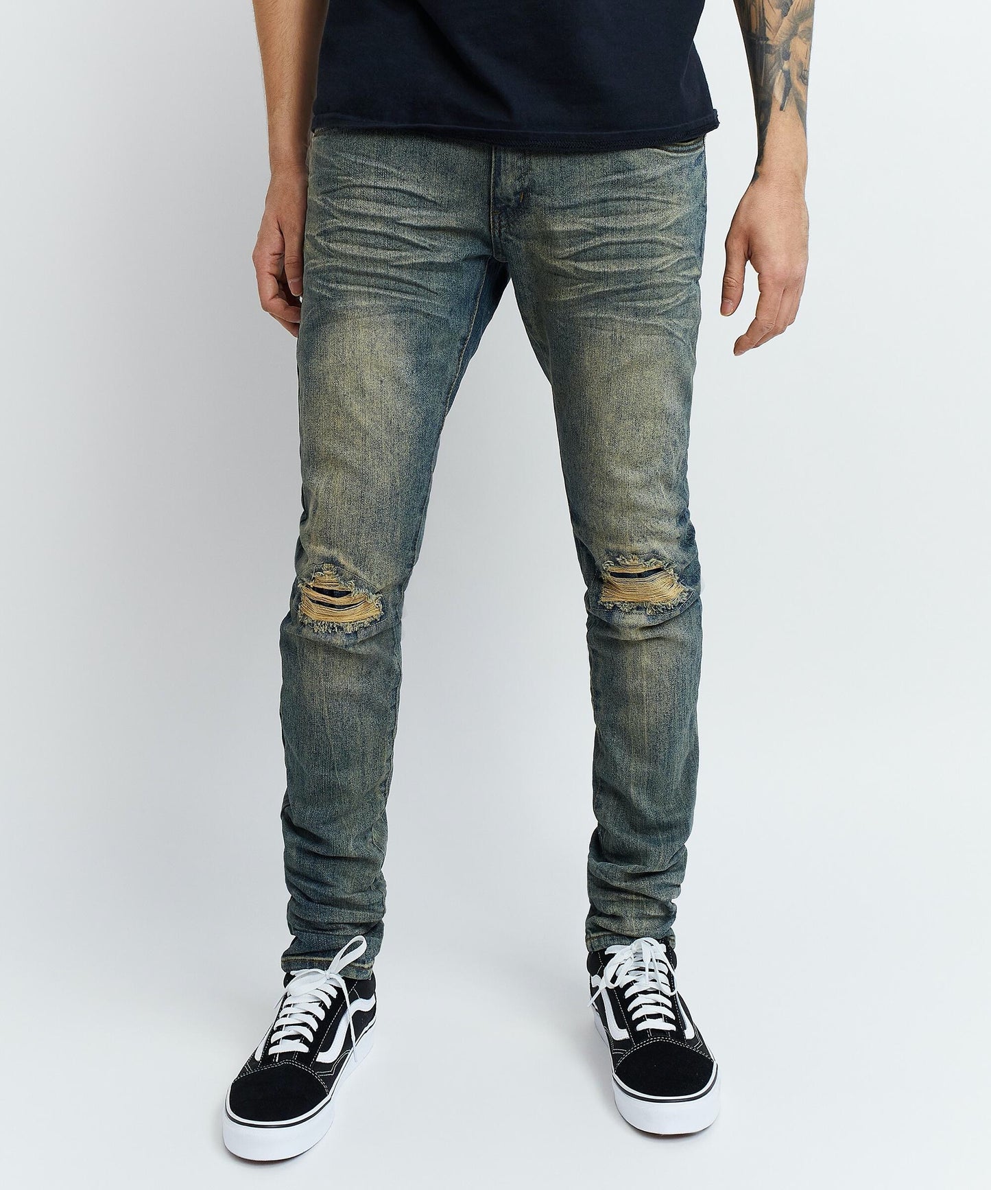 Reason Huntington Vintage Wash Destroyed Denim