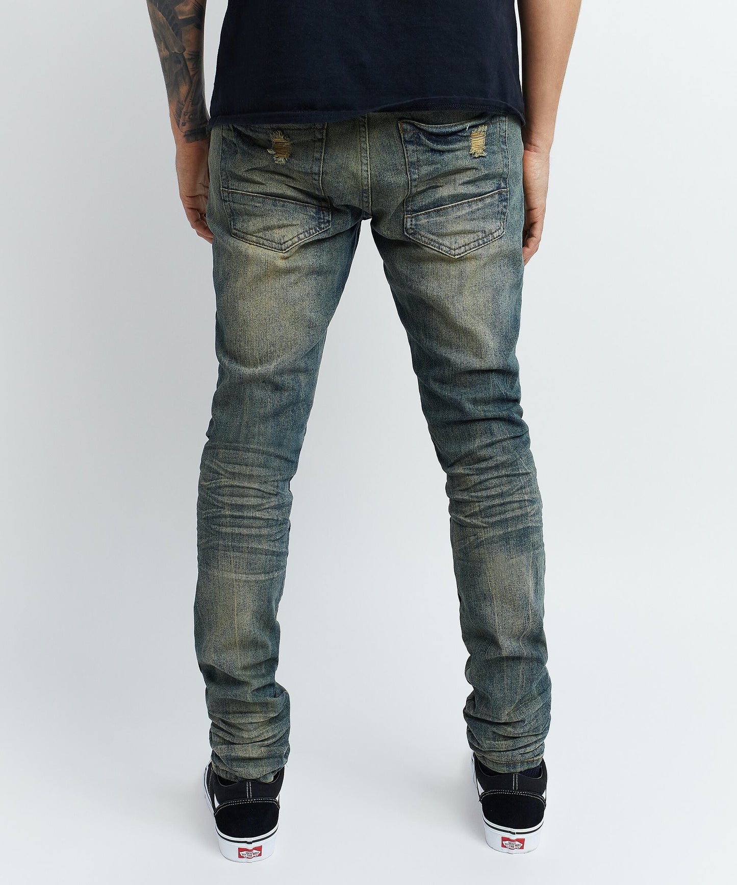 Reason Huntington Vintage Wash Destroyed Denim