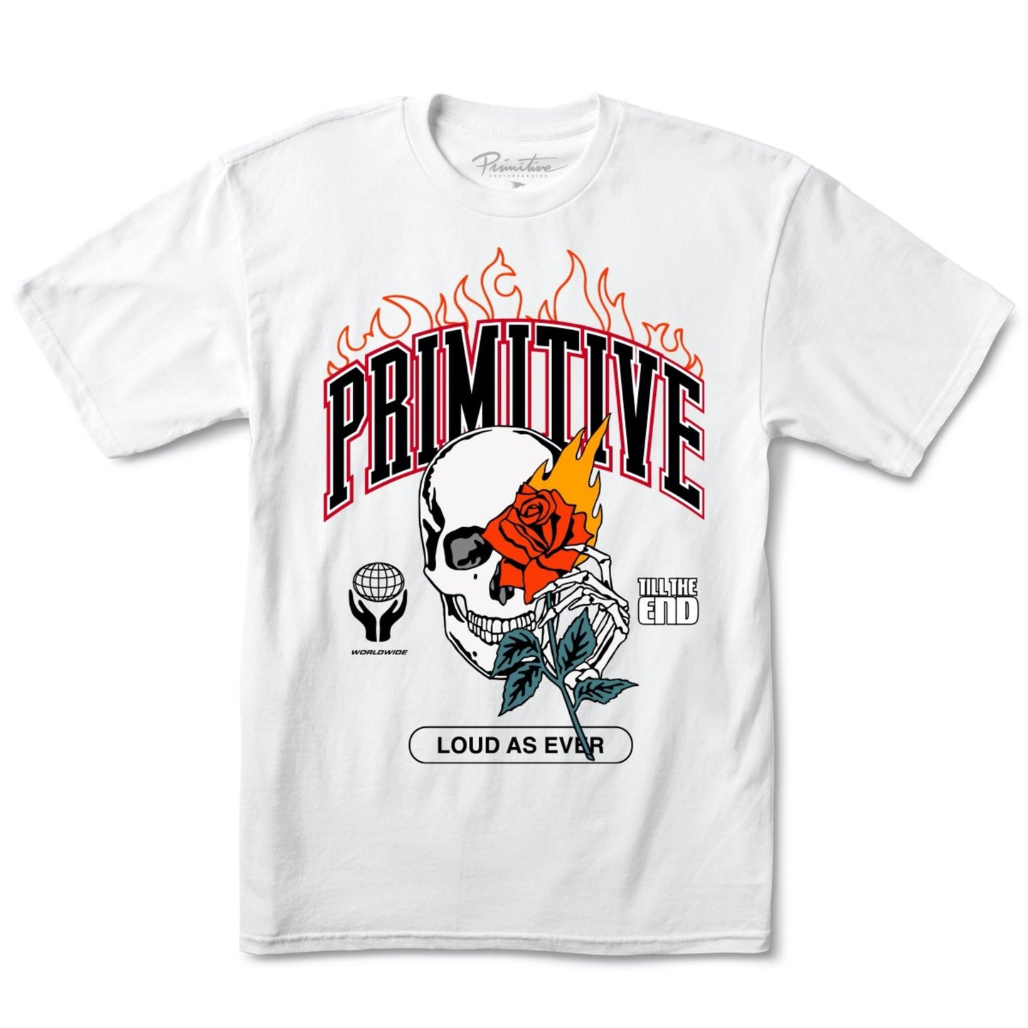 Primitive Heat Tee in White