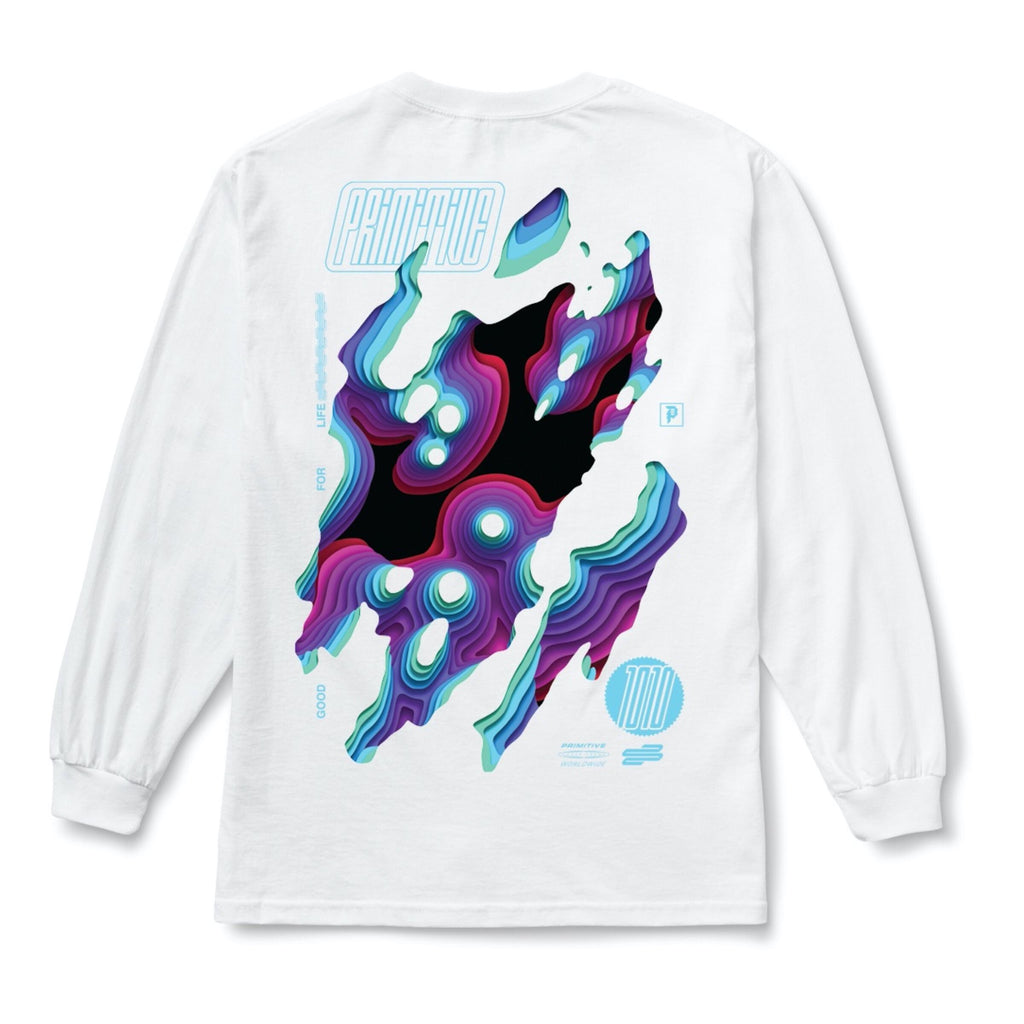 Primitive Abyss L/S Tee in White