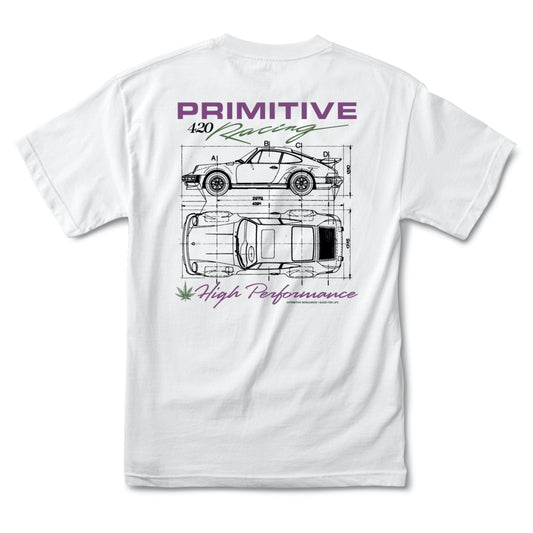 Primitive High Performance Tee in White